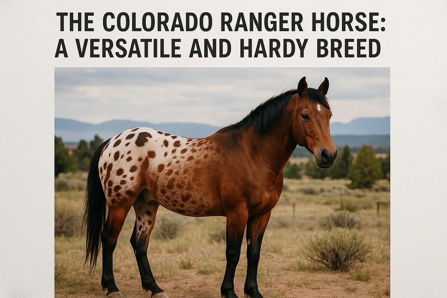 The Colorado Ranger Horse: A Versatile and Hardy Breed